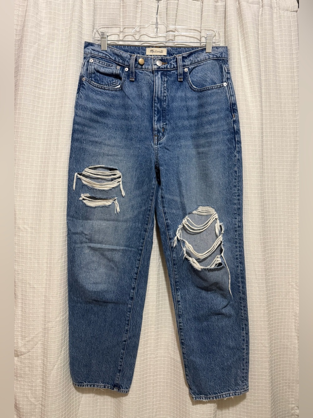 Madewell The Dad Jean 28 Distressed High Rise Relaxed Jeans 100% Cotton
